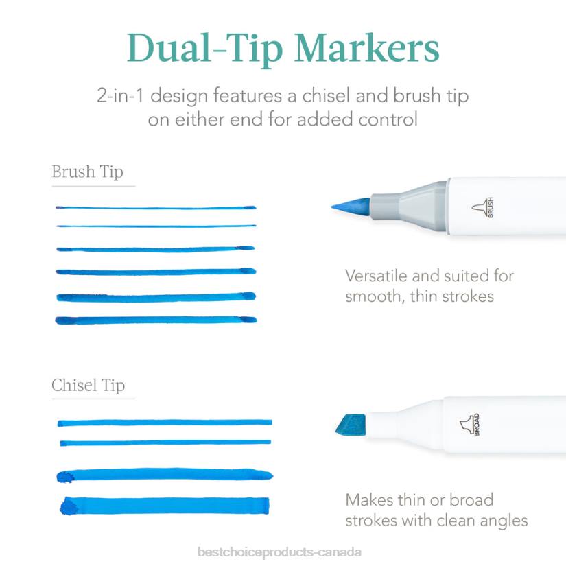 4LT21048 Blue Best Choice Products Alcohol-Based Marker Pen Kit w/ Brush & Chisel Tip, Carrying Case