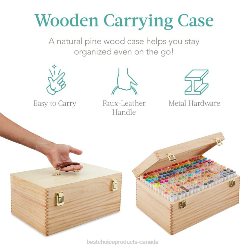 4LT21063 Natural Best Choice Products Alcohol-Based Marker Pen Kit w/ Brush & Chisel Tip, Carrying Case