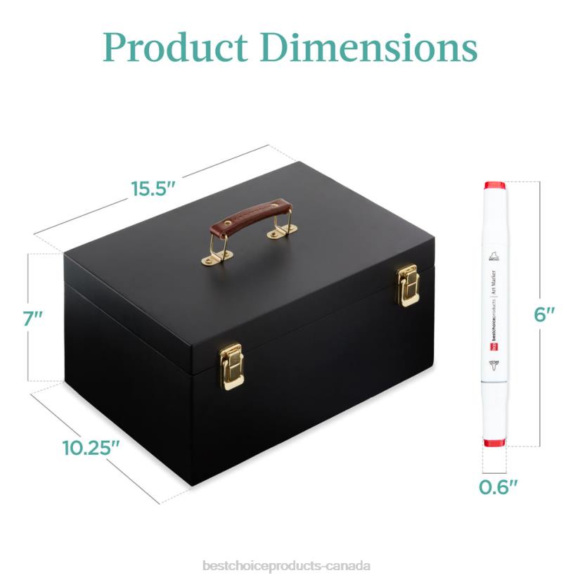 4LT21064 Black Best Choice Products Alcohol-Based Marker Pen Kit w/ Brush & Chisel Tip, Carrying Case