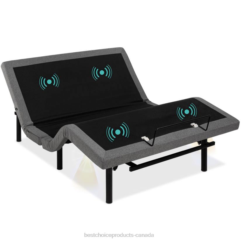 4LT21188 Beauty Best Choice Products Adjustable Bed Base with Massage, Remote, USB Ports