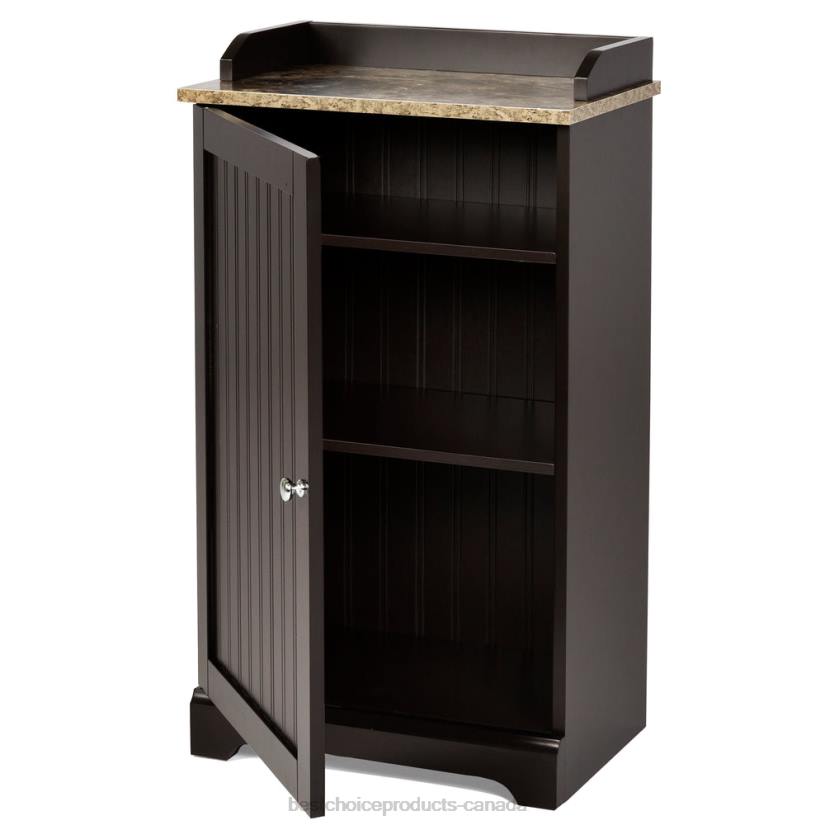 4LT21272 Brown Best Choice Products Bathroom Floor Storage Cabinet w/ Versatile Door