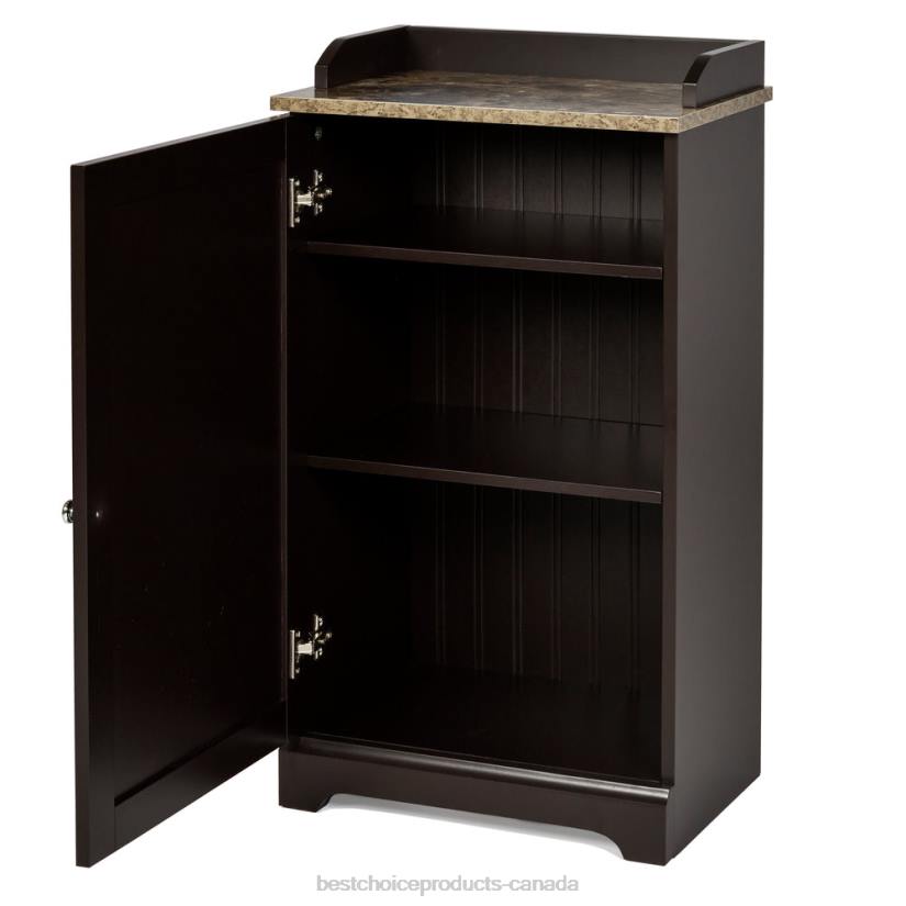 4LT21272 Brown Best Choice Products Bathroom Floor Storage Cabinet w/ Versatile Door