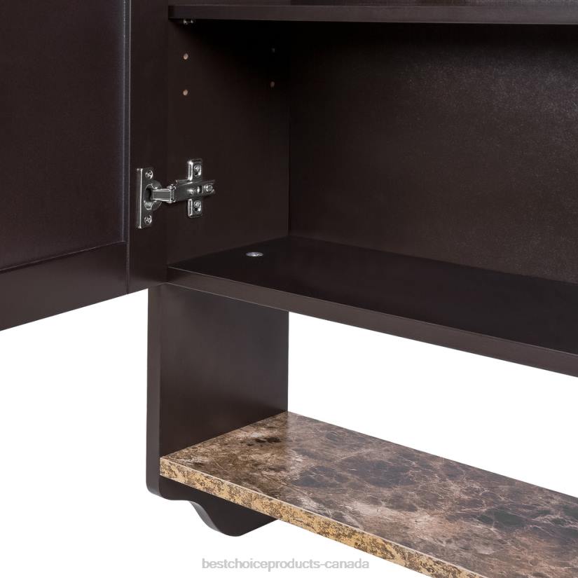 4LT21278 Brown Best Choice Products Bathroom Wall Mounted Hanging Cabinet Shelf Storage Decor