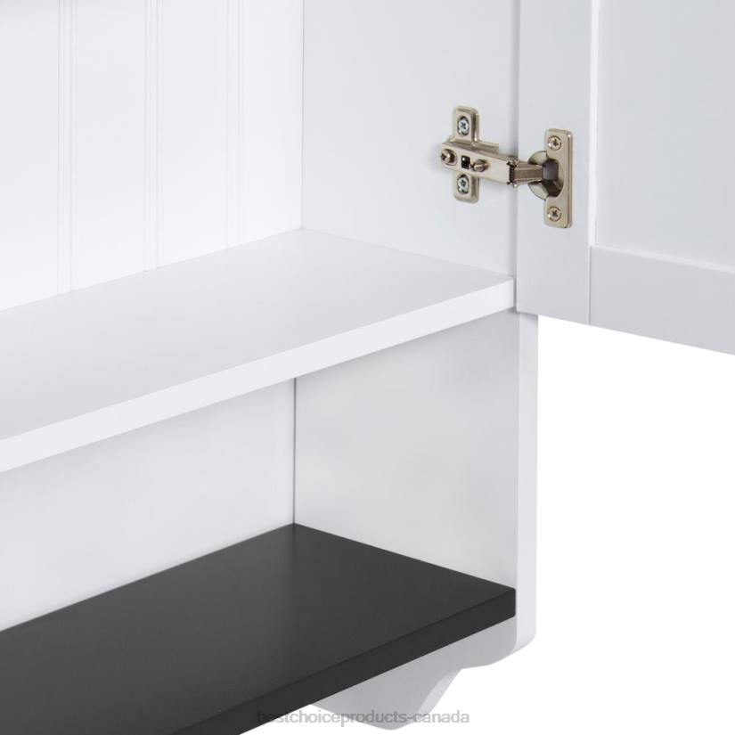 4LT21278 Brown Best Choice Products Bathroom Wall Mounted Hanging Cabinet Shelf Storage Decor