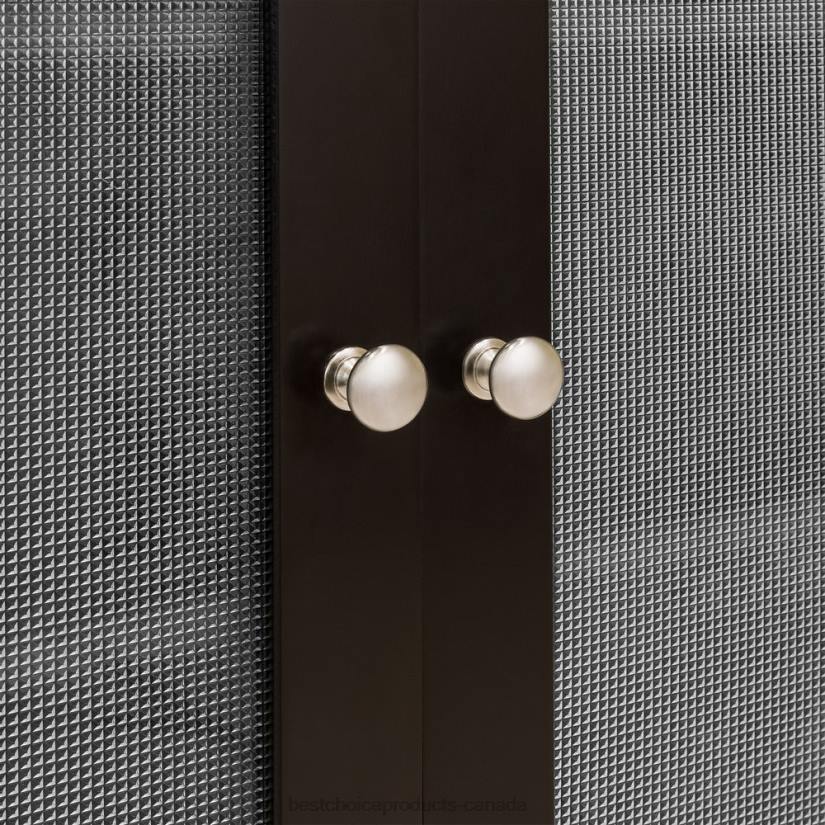 4LT21282 Brown Best Choice Products Bathroom Wall Storage Medicine Cabinet w/ Tempered Glass Double Doors