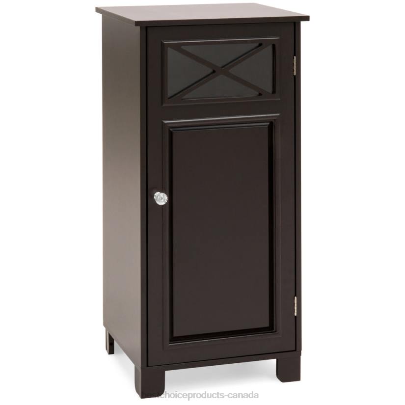 4LT21288 Espresso Best Choice Products 3-Tier Classic Wooden Floor Cabinet w/ Door
