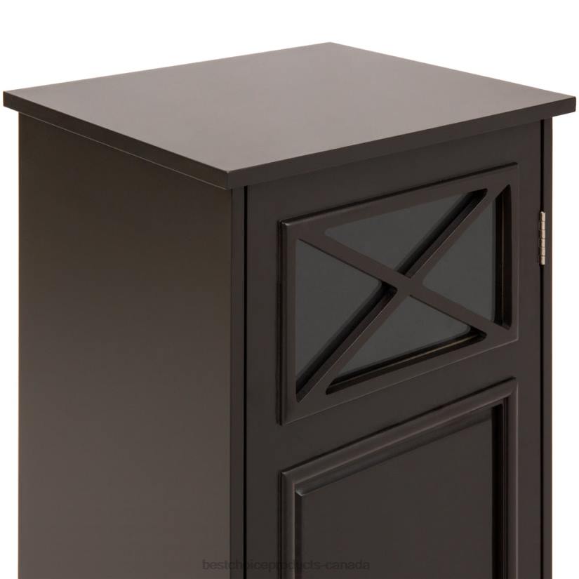 4LT21288 Espresso Best Choice Products 3-Tier Classic Wooden Floor Cabinet w/ Door