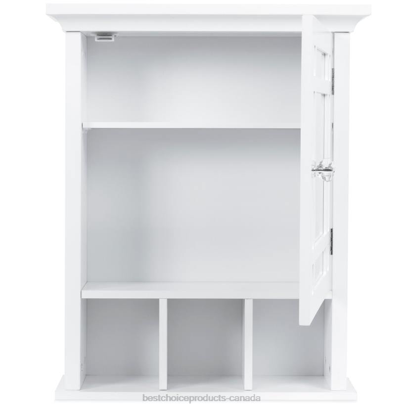 4LT21291 White Best Choice Products Bathroom Vanity Mirror Wall Storage Cabinet