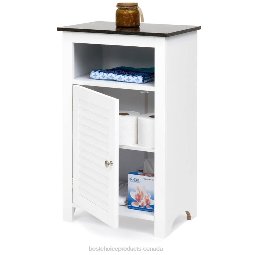 4LT21292 Espresso Best Choice Products Bathroom Floor Storage Cabinet