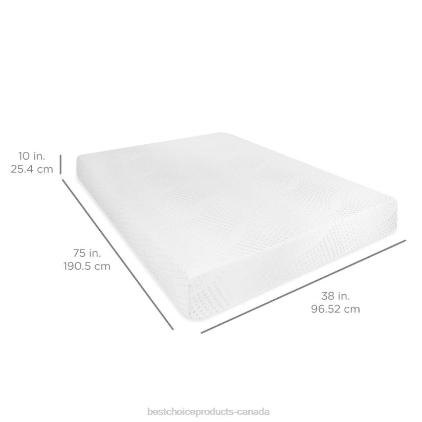 4LT21294 Beauty Best Choice Products 10in Dual Layered Mattress w/ Gel Memory Foam