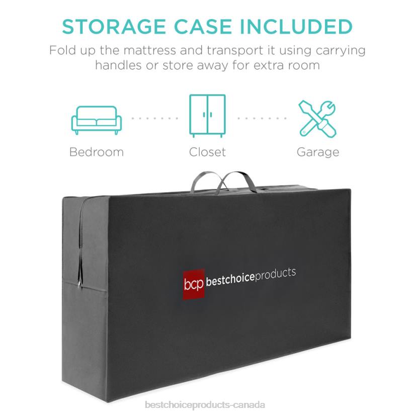 4LT2345 Beauty Best Choice Products Folding Portable Mattress Topper w/ Plush Foam