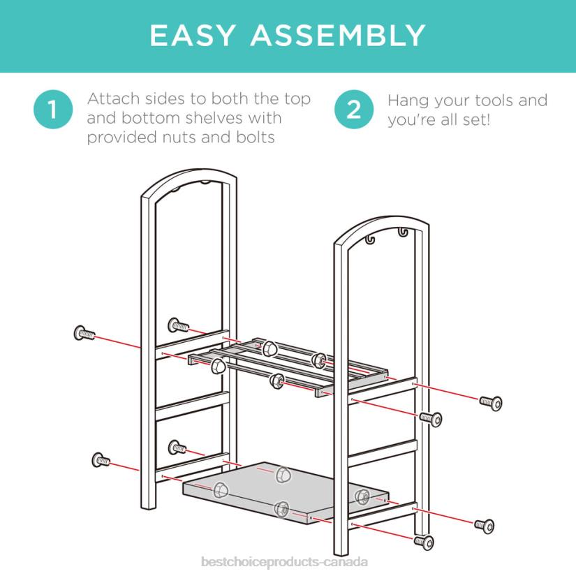 4LT2351 Black Best Choice Products 5-Piece Firewood Log Rack Holder Tools Set w/ Hook, Broom, Shovel, Tongs