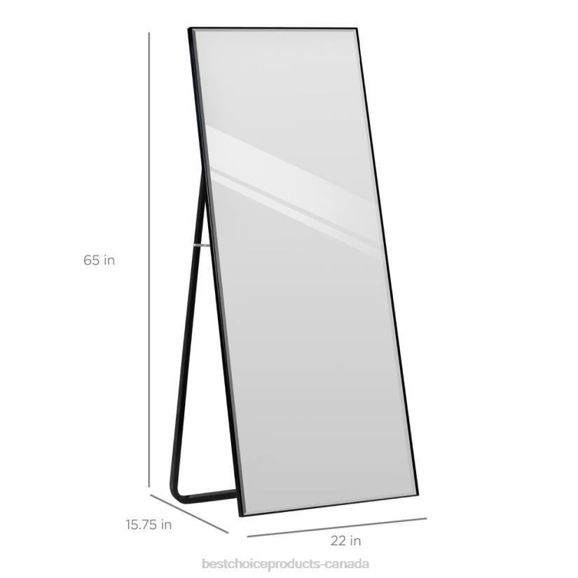 4LT2650 Black Best Choice Products Large Full Length Mirror, Wall Hanging & Leaning Floor Mirror