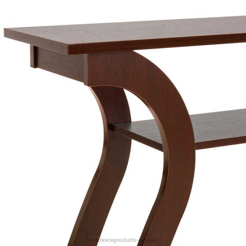 4LT2644 Brown Best Choice Products 47in 3-Shelf Entryway Display Console Accent Table