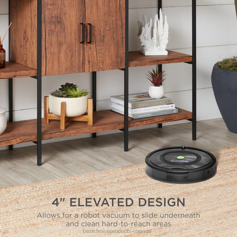 4LT2701 Brown Best Choice Products 3-Tier Shelf Console Table w/ Cabinet, Non-Scratching Feet