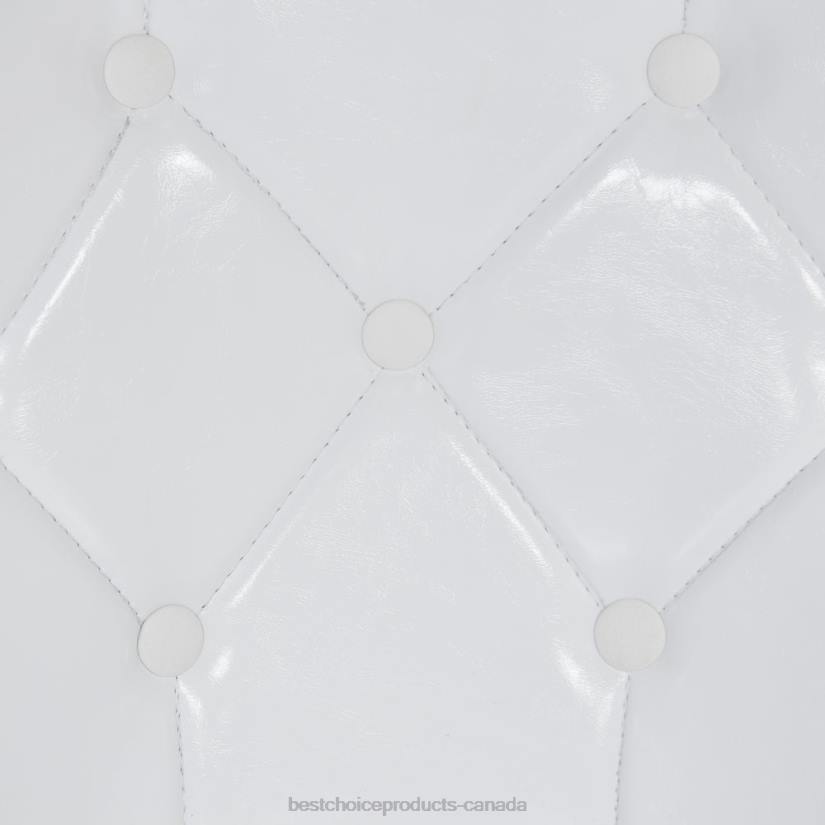 4LT21267 White Best Choice Products Adjustable Tufted Round Swivel Accent Chair