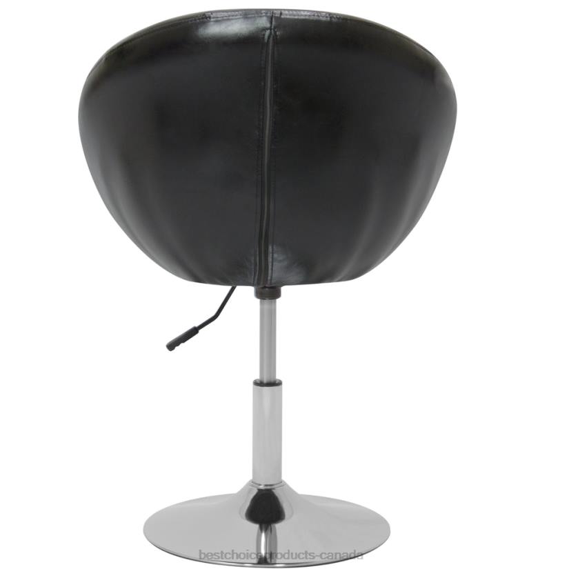4LT21268 Black Best Choice Products Adjustable Tufted Round Swivel Accent Chair