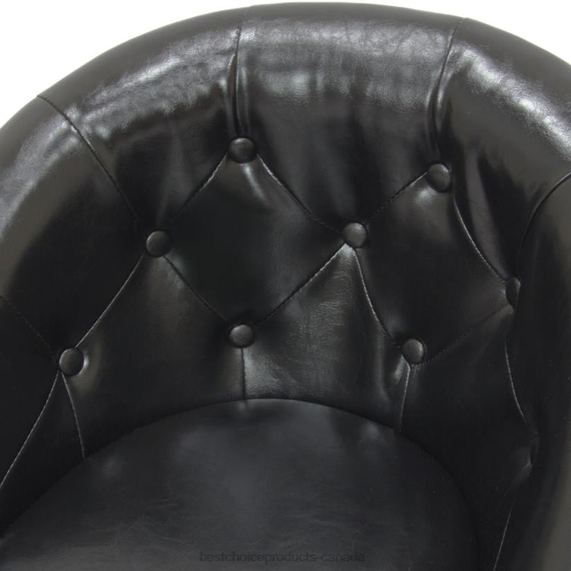 4LT21268 Black Best Choice Products Adjustable Tufted Round Swivel Accent Chair