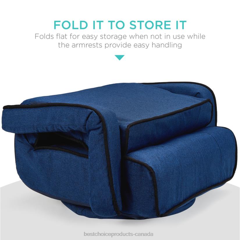 4LT21297 Light Gray Best Choice Products Oversized Swivel Gaming Floor Chair w/ Armrest, Adjustable Backrest