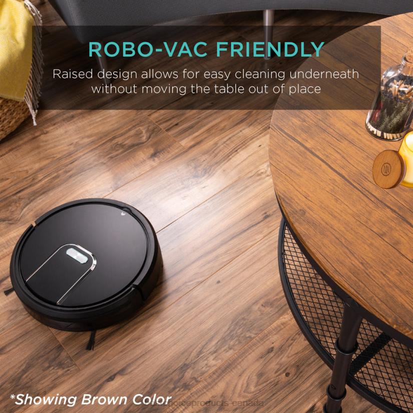 4LT2356 Gray Best Choice Products 2-Tier Round Industrial Wood & Steel Coffee Table, Storage Shelves