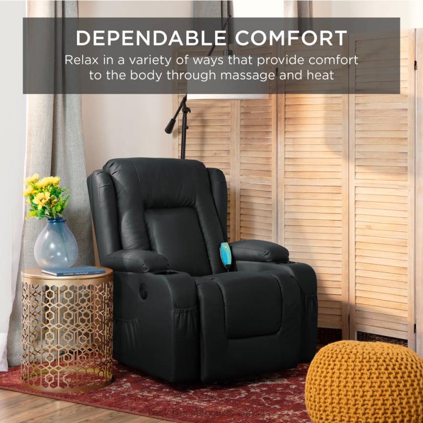 4LT2620 Black Best Choice Products Electric Power Lift Recliner Massage Chair w/ Heat, USB Port, Cupholders