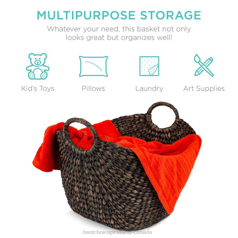 4LT2643 Brown Best Choice Products Large Multi-Purpose Seagrass Storage Basket w/ Handles