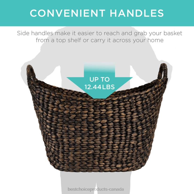 4LT2643 Brown Best Choice Products Large Multi-Purpose Seagrass Storage Basket w/ Handles
