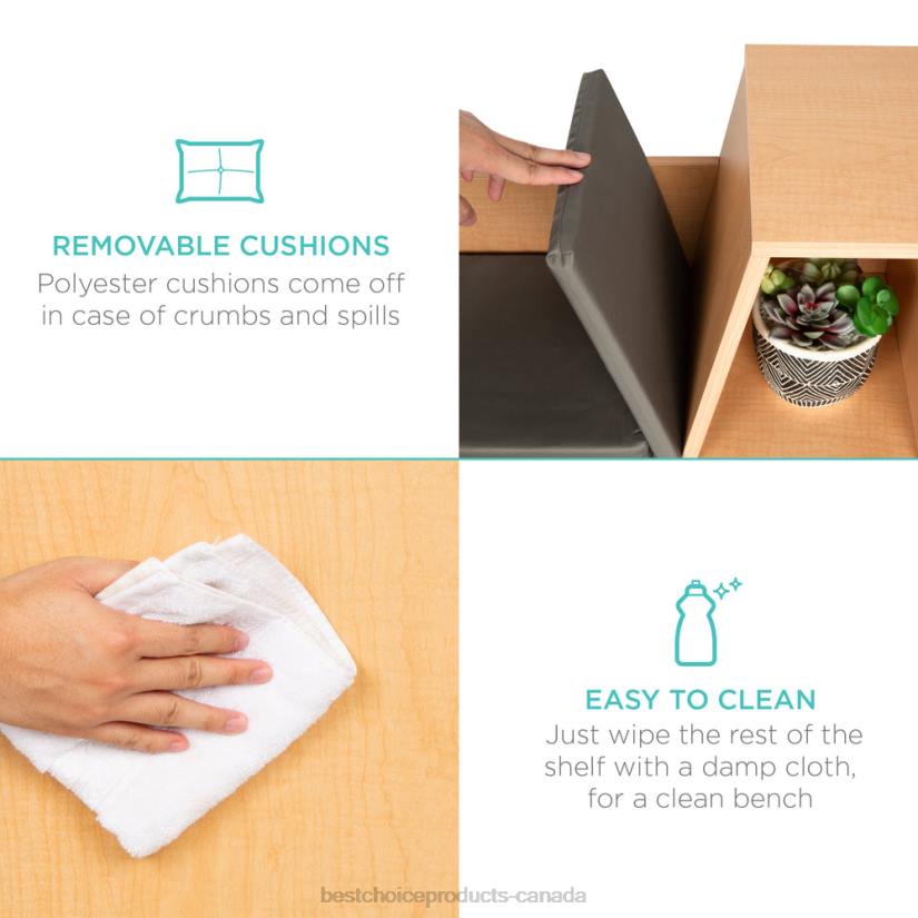 4LT2735 Brown Best Choice Products 6-Cubbie Kids Bookcase Furniture Accent w/ Cushioned Reading Nook