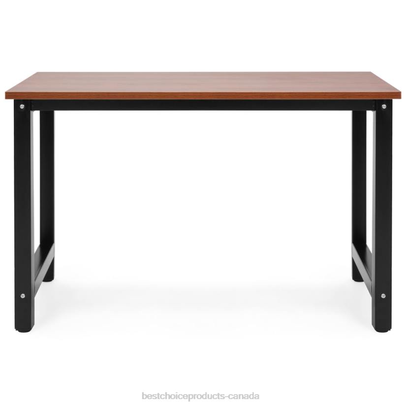 4LT21274 Brown Best Choice Products 47.25x23.5in Home Office Computer Desk Workstation Table w/ Adjustable Legs