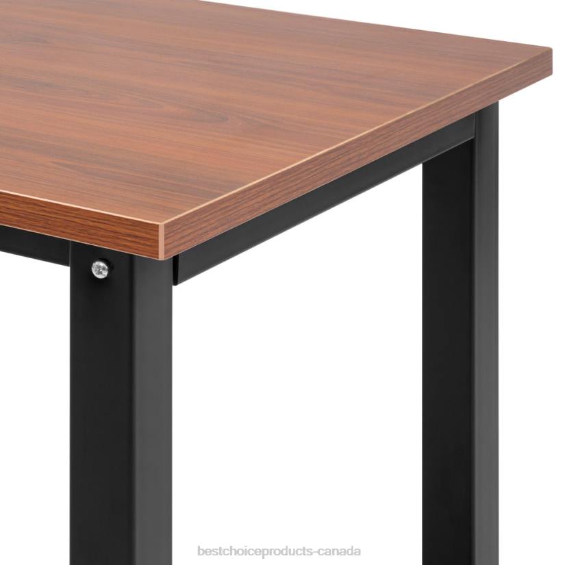 4LT21274 Brown Best Choice Products 47.25x23.5in Home Office Computer Desk Workstation Table w/ Adjustable Legs