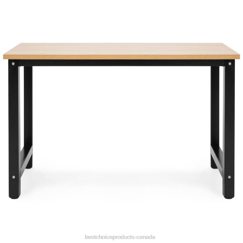 4LT21275 Light Brown Best Choice Products 47.25x23.5in Home Office Computer Desk Workstation Table w/ Adjustable Legs