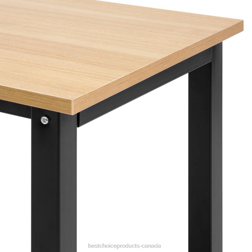 4LT21275 Light Brown Best Choice Products 47.25x23.5in Home Office Computer Desk Workstation Table w/ Adjustable Legs