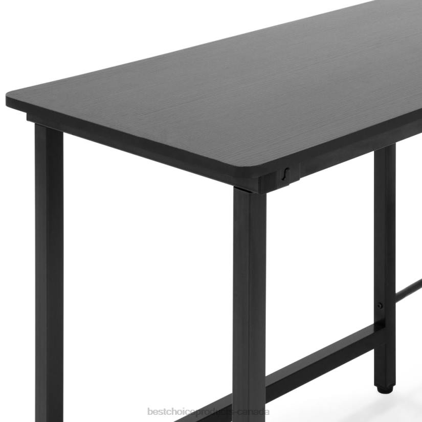 4LT2364 Black Best Choice Products Modern L-Shaped Corner Computer Desk Table Workstation w/ CPU Stand