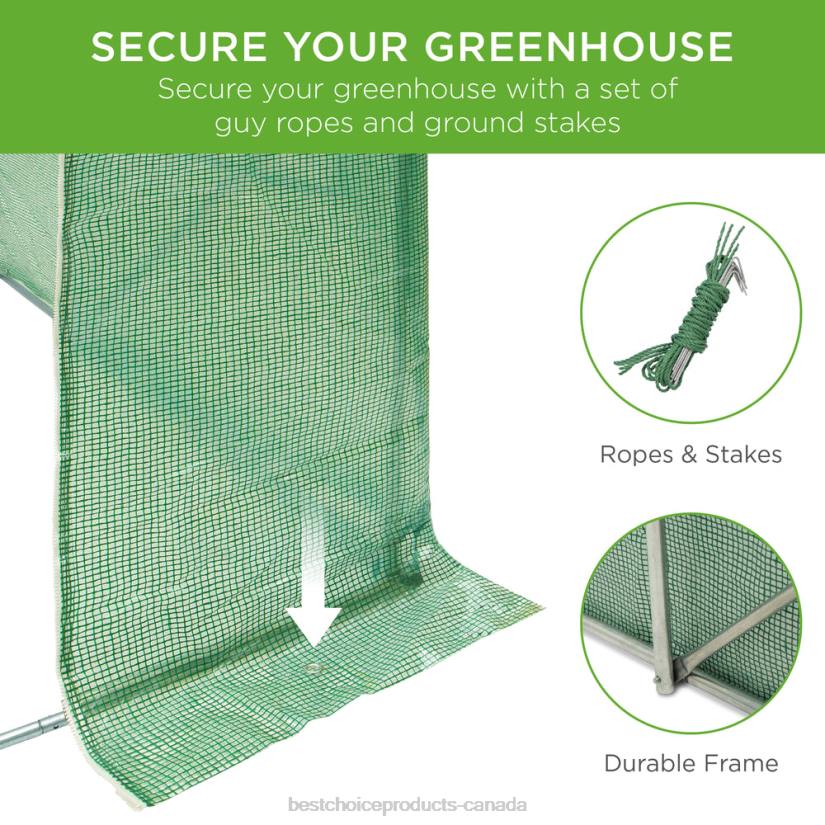 4LT2958 Green Best Choice Products Walk-In Greenhouse Tunnel Tent w/ Roll-Up Windows, Zippered Door
