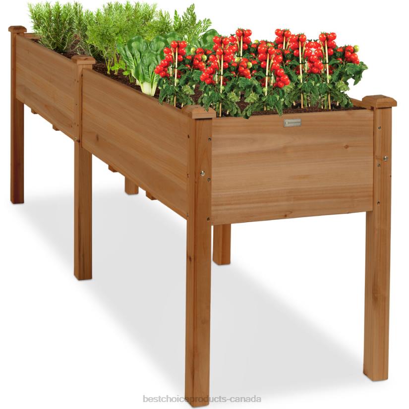 4LT2962 Acorn Brown Best Choice Products Raised Garden Bed, Elevated Wood Garden Planter Stand