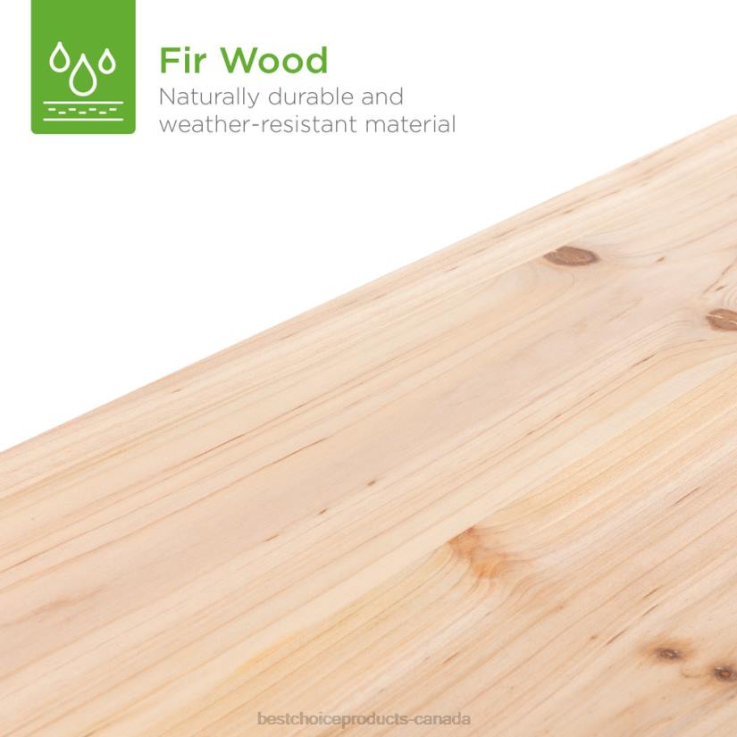 4LT2984 Natural Best Choice Products Wooden Raised Garden Bed Planter for Garden, Lawn, Yard