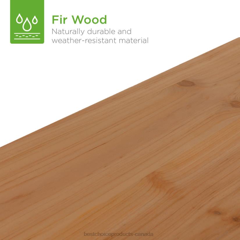 4LT2985 Acorn Brown Best Choice Products Wooden Raised Garden Bed Planter for Garden, Lawn, Yard