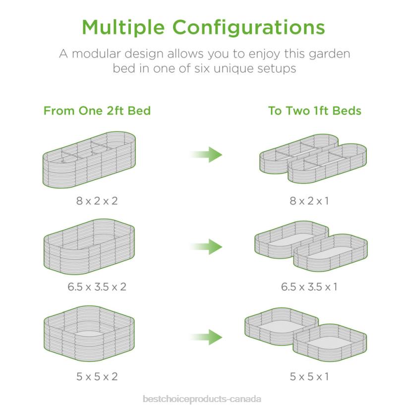4LT2994 Dark Green Best Choice Products Metal Raised Garden Bed, Oval Outdoor Planter Box for Vegetables