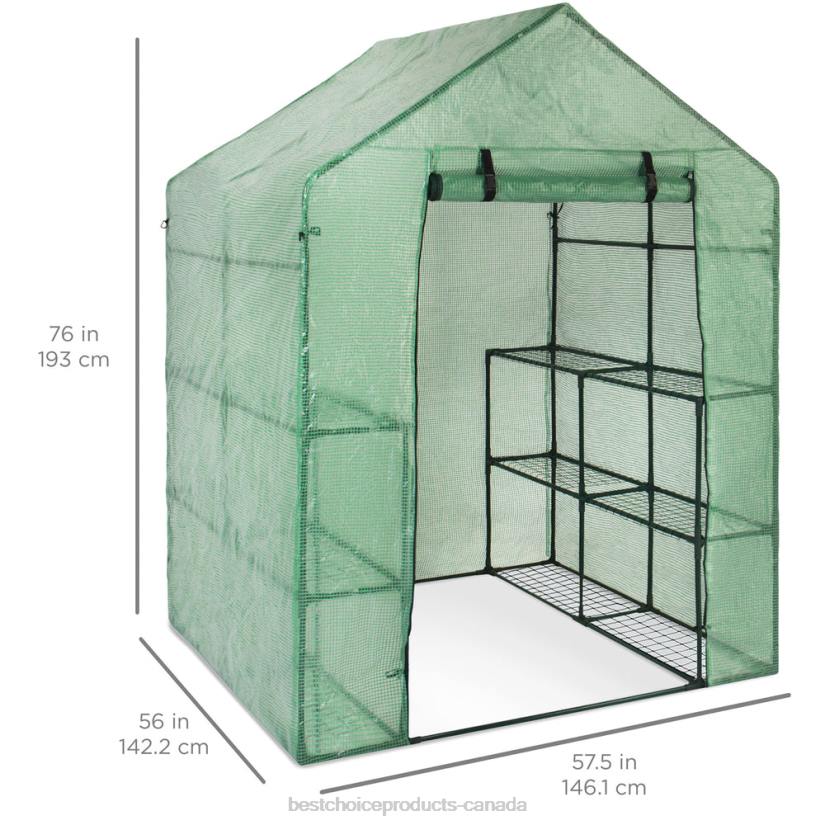 4LT2999 Green Best Choice Products 3-Tier 12-Shelf Outdoor Mini Greenhouse