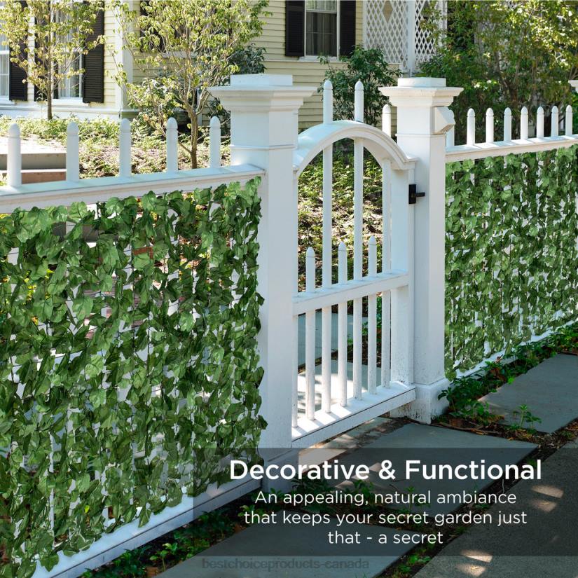 4LT2445 Beauty Best Choice Products Outdoor Faux Ivy Privacy Screen Fence