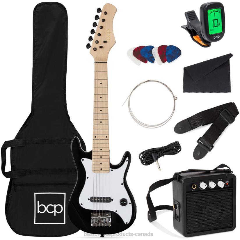 4LT21081 Black Best Choice Products Kids Electric Guitar Beginner Starter Kit w/ 5W Amplifier