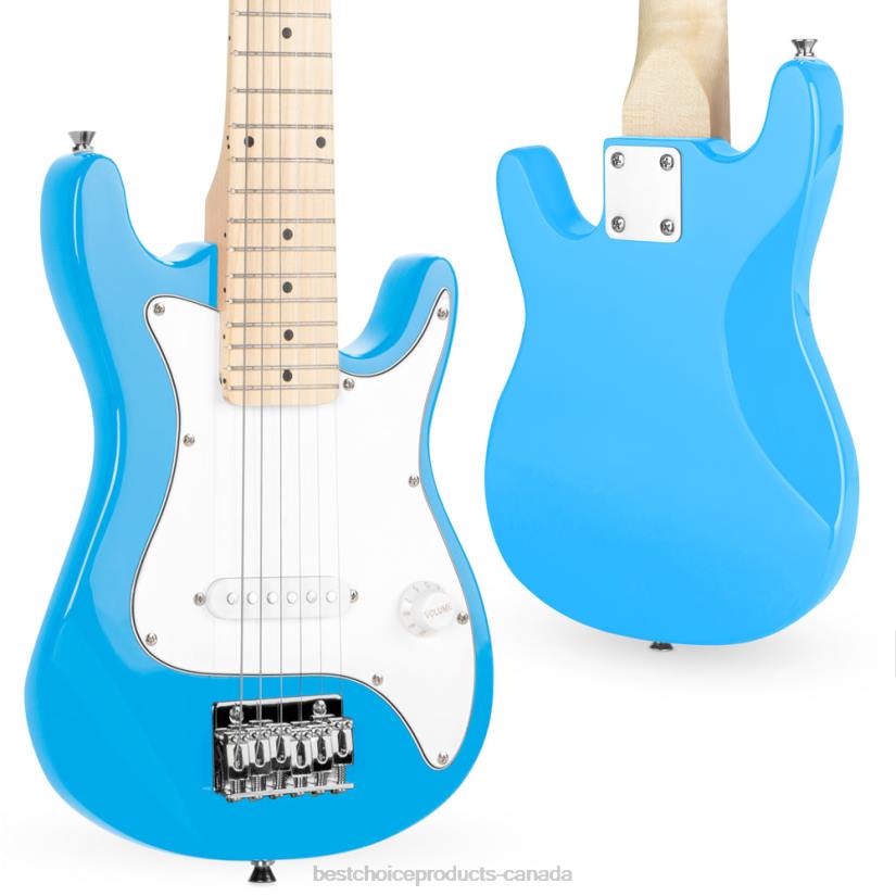 4LT21082 Light Blue Best Choice Products Kids Electric Guitar Beginner Starter Kit w/ 5W Amplifier