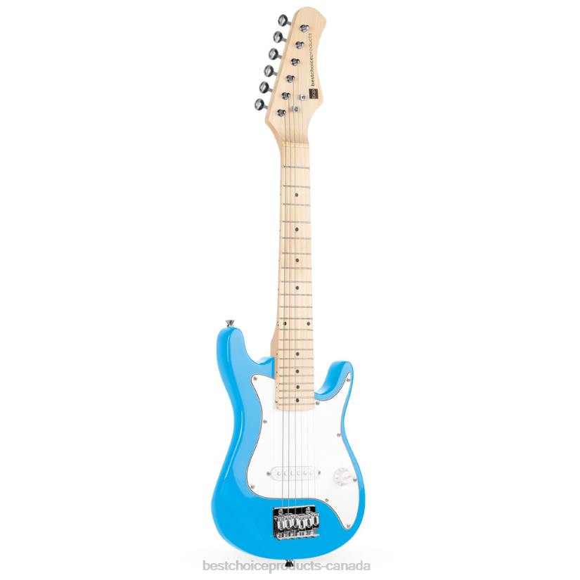 4LT21082 Light Blue Best Choice Products Kids Electric Guitar Beginner Starter Kit w/ 5W Amplifier
