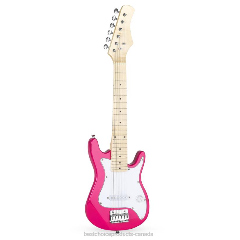4LT21084 White/Pink Best Choice Products Kids Electric Guitar Beginner Starter Kit w/ 5W Amplifier