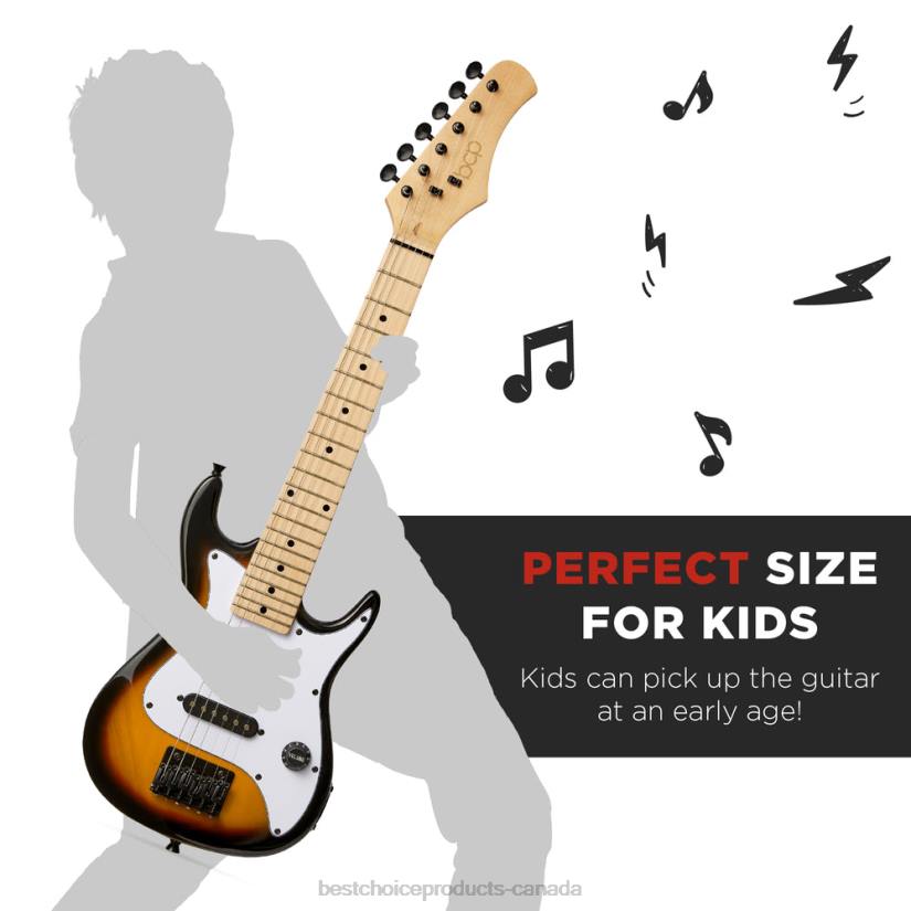 4LT21085 Sunburst Best Choice Products Kids Electric Guitar Beginner Starter Kit w/ 5W Amplifier