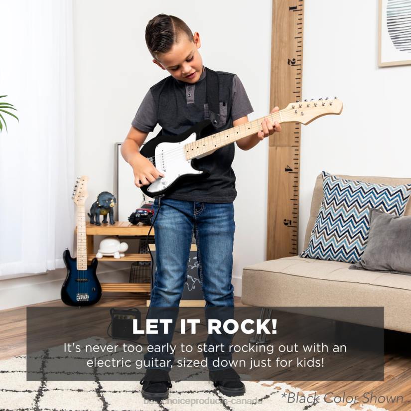 4LT21089 Metallic Blue Best Choice Products Kids Electric Guitar Beginner Starter Kit w/ 5W Amplifier