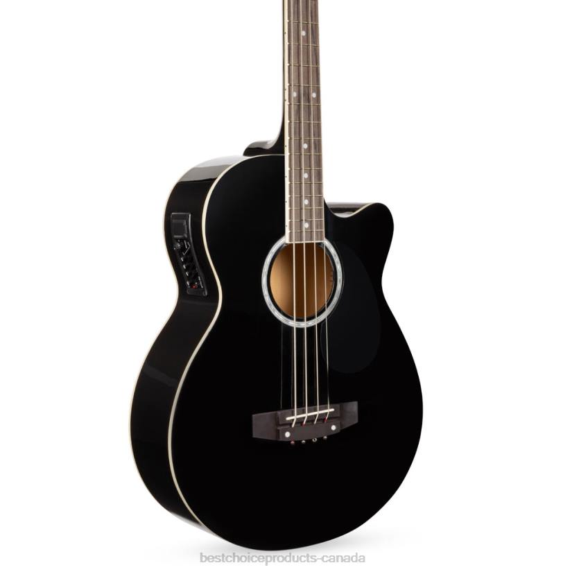 4LT21144 Black Best Choice Products Acoustic Electric Bass Guitar w/ Equalizer, Truss Rod