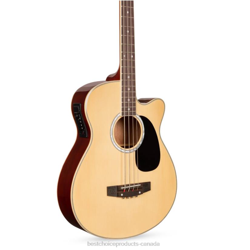 4LT21145 Natural Best Choice Products Acoustic Electric Bass Guitar w/ Equalizer, Truss Rod