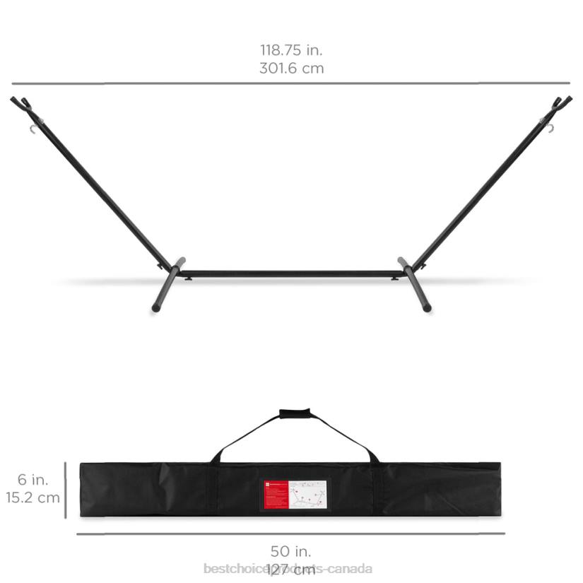 4LT2876 Sunset Best Choice Products 2-Person Brazilian-Style Double Hammock w/ Carrying Bag and Steel Stand