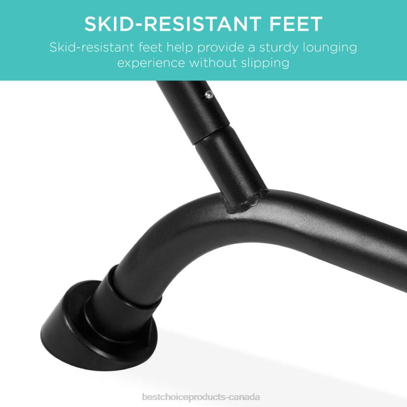 4LT2924 Blue Best Choice Products Outdoor Patio Hammock for Backyard, Garden w/ Stand, Pillow, Storage Pockets